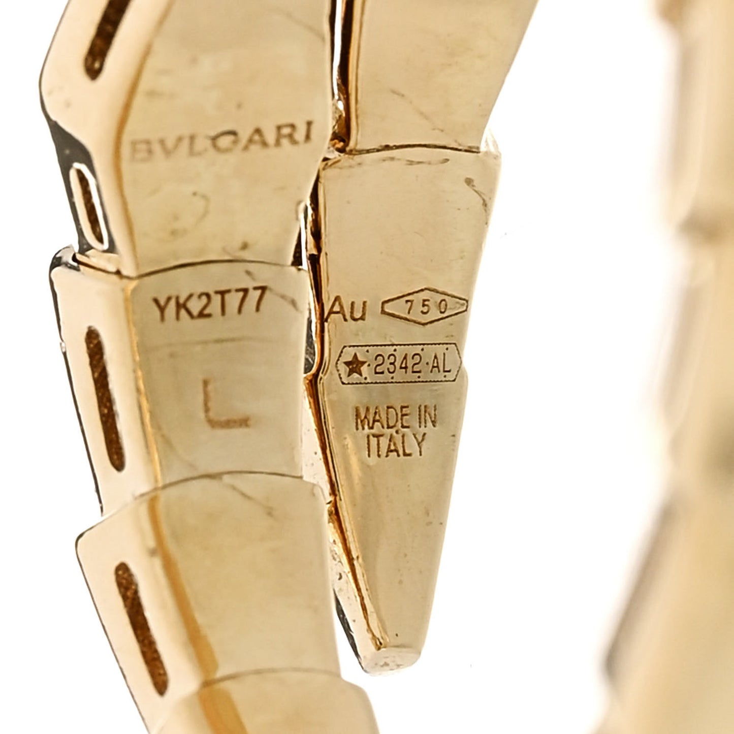 18K Yellow Gold Serpenti Viper Ring L