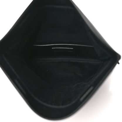 Saint Laurent Grain De Poudre West Hollywood Monogram Fold Over Clutch Black 5 of 9