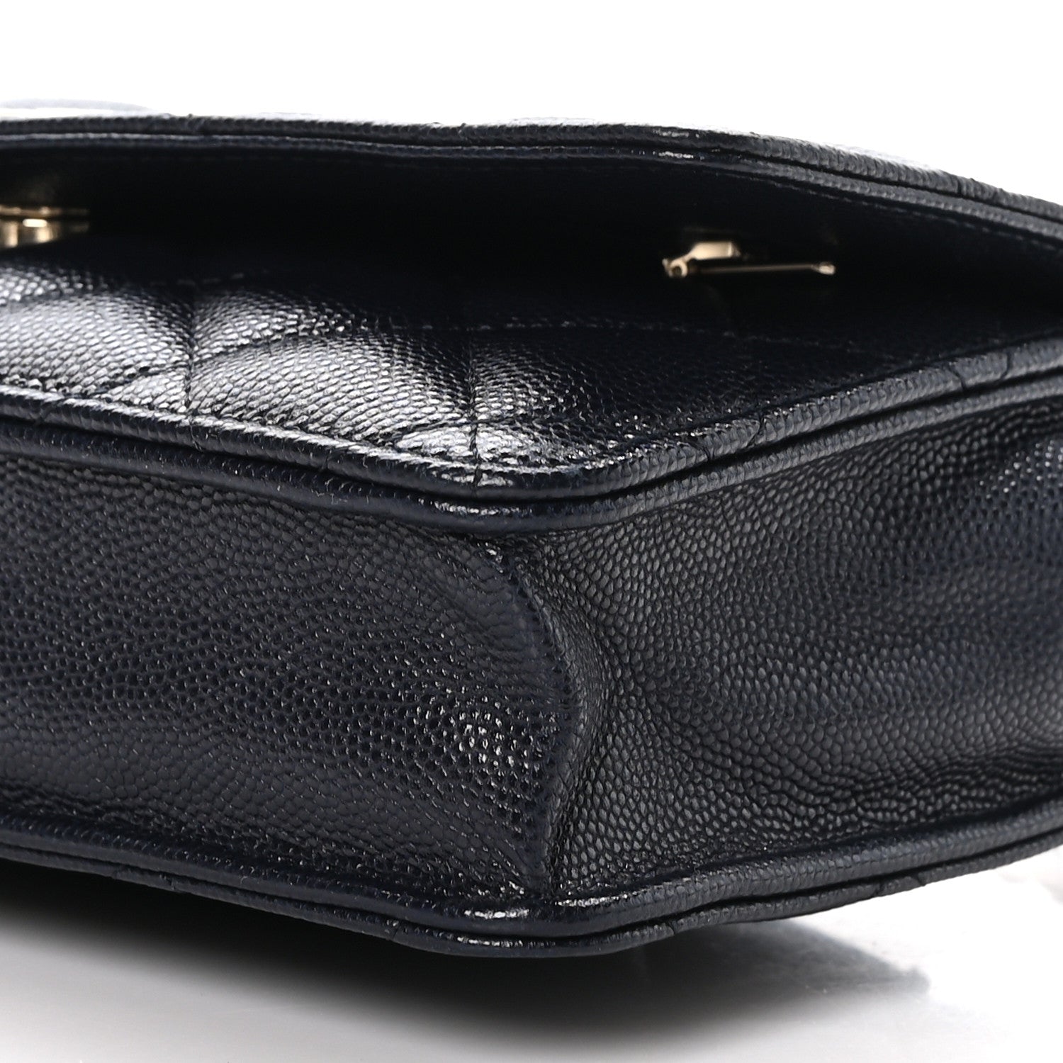 Chanel Caviar Quilted Wallet on Chain WOC Navy Blue 9 of 9