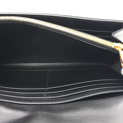 Christian Dior Lambskin Cannage Jolie Orchid Long Wallet  Black 6 of 8