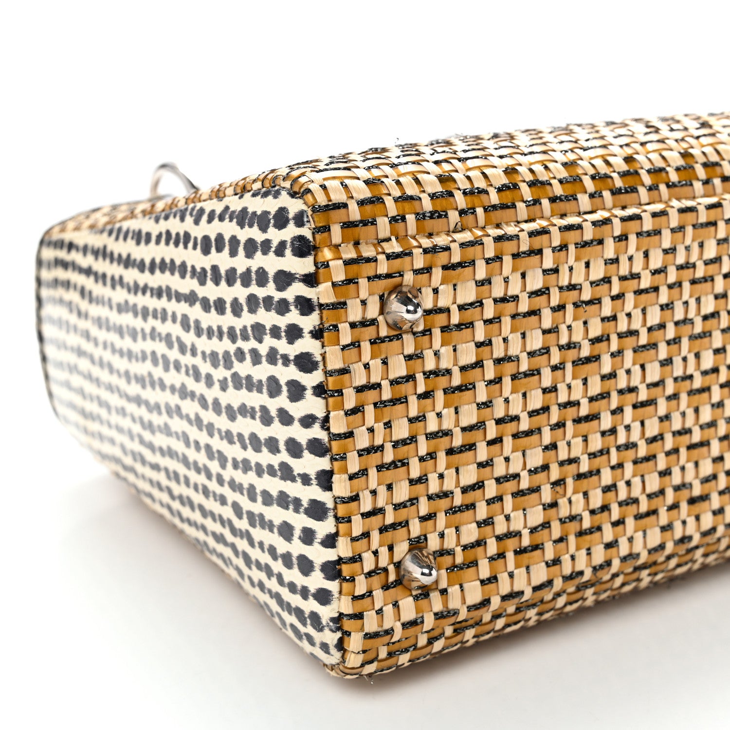 Christian Dior Snakeskin Wicker Medium Lady Dior Beige Multicolor 9 of 10