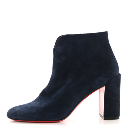 Christian Louboutin Suede Castarika Round Toe Ankle Booties 39 Nocturne 1 of 12