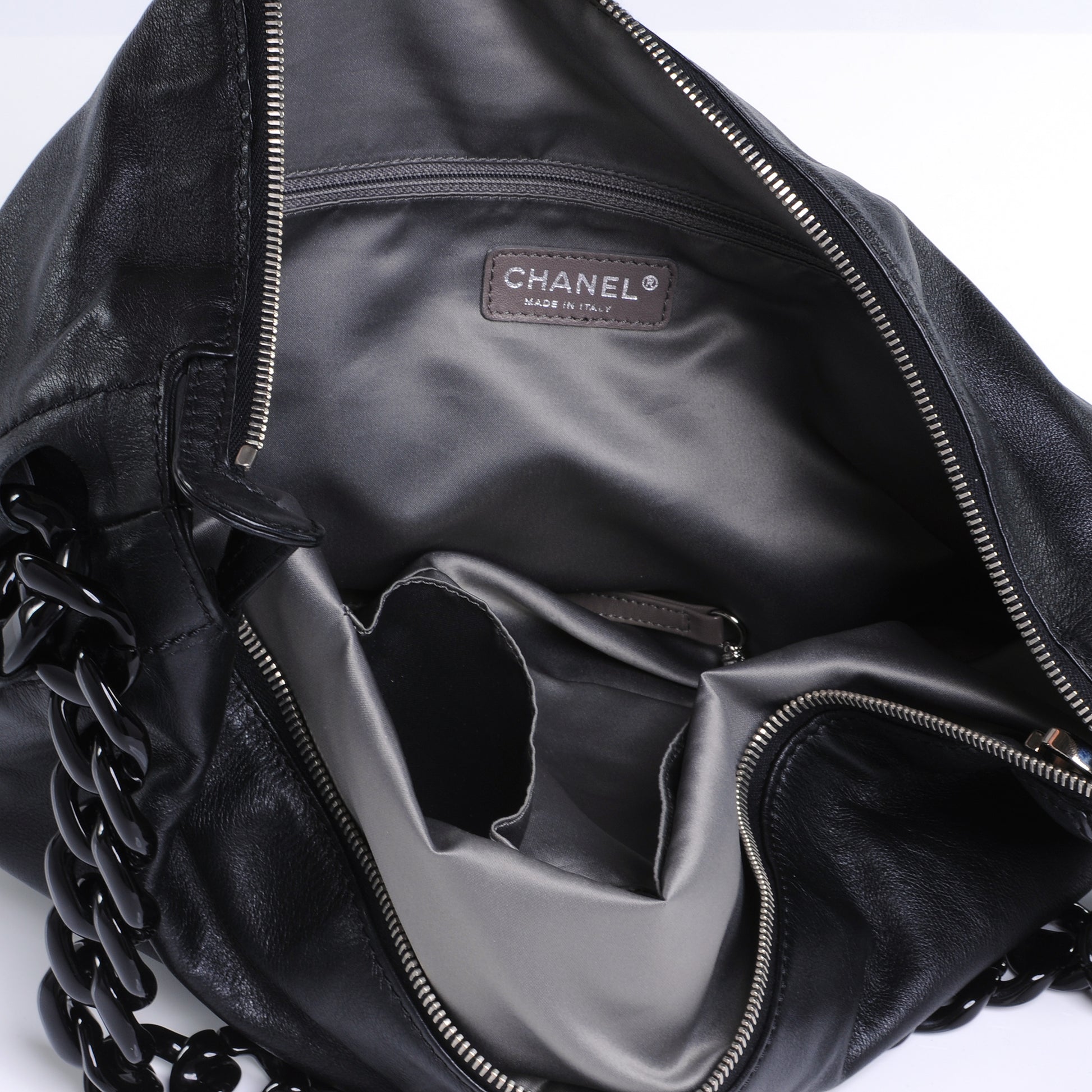 Chanel Leather Modern Chain Hobo Black 7 of 7
