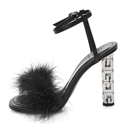 Givenchy Smooth Nappa Feather G Cube 105mm Sandals 41 Black 1 of 9