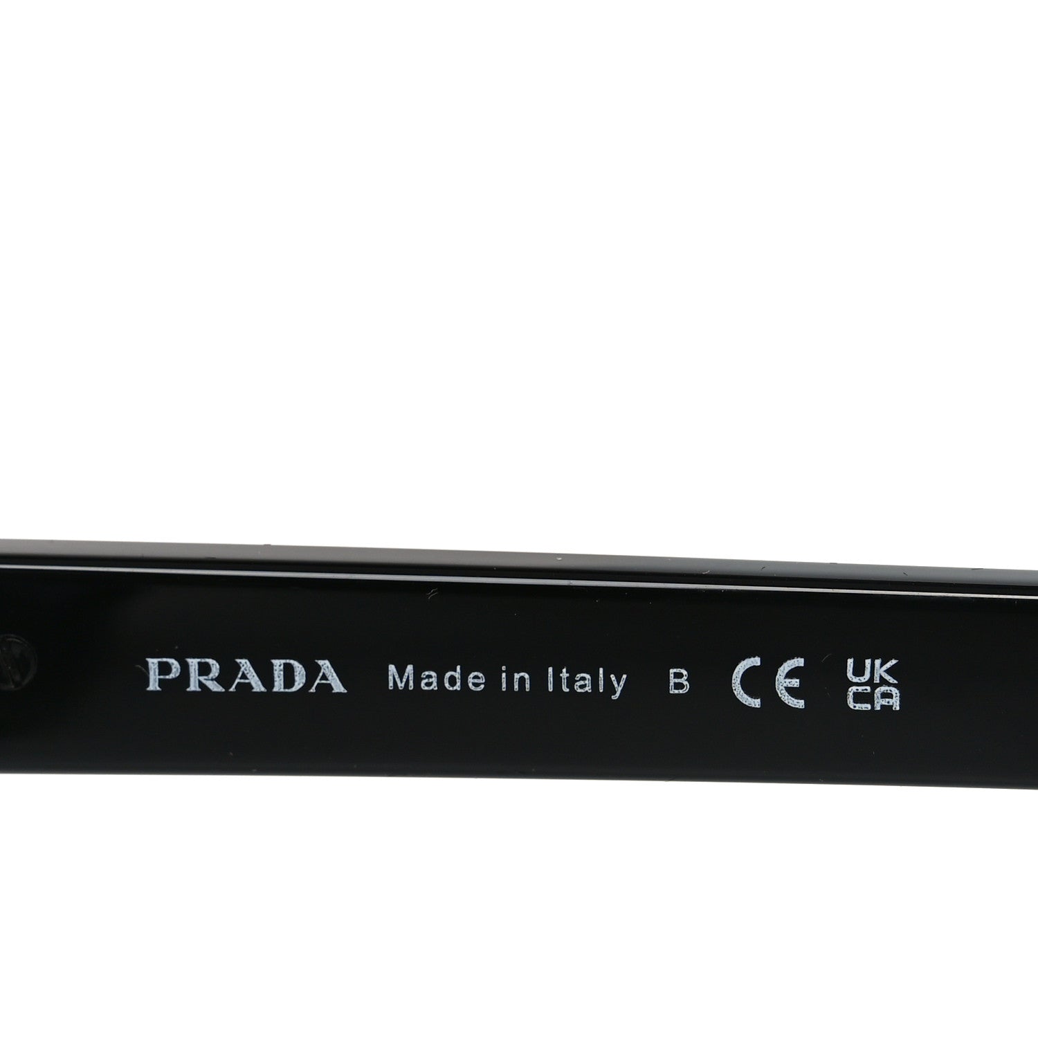 Prada Acetate Rectangular Sunglasses SPR B11 Black 5 of 7