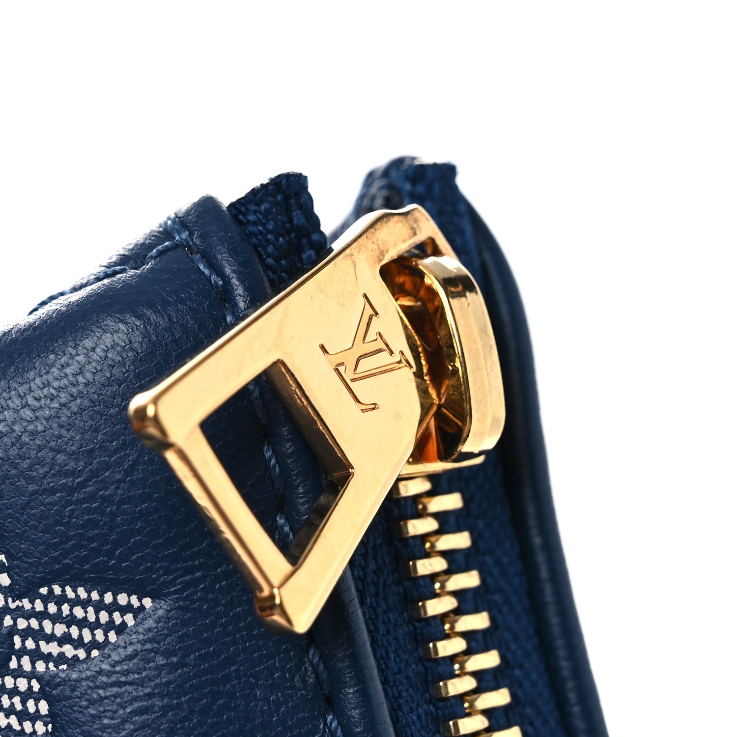 Louis Vuitton Lambskin Embossed Monogram Coussin PM Denim Blue 10 of 11