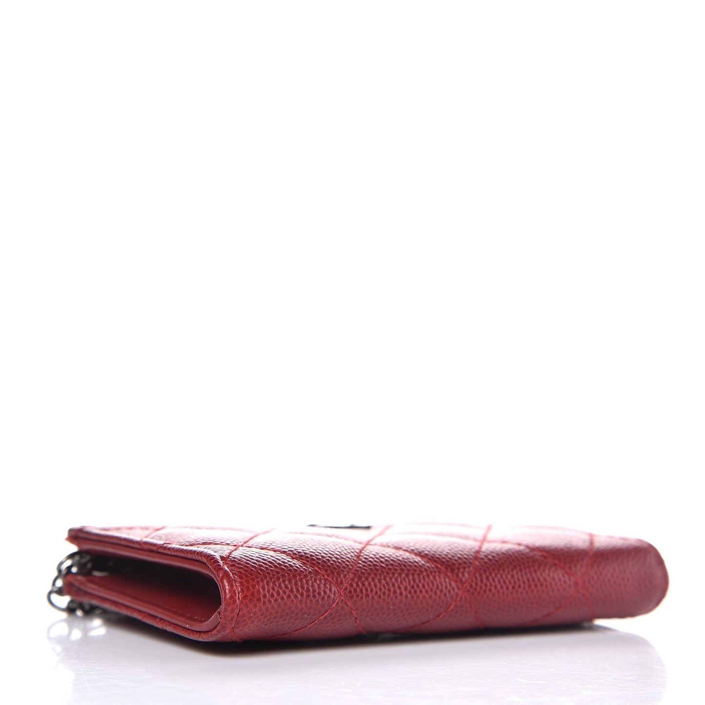 Caviar Quilted Key Holder Case Red
