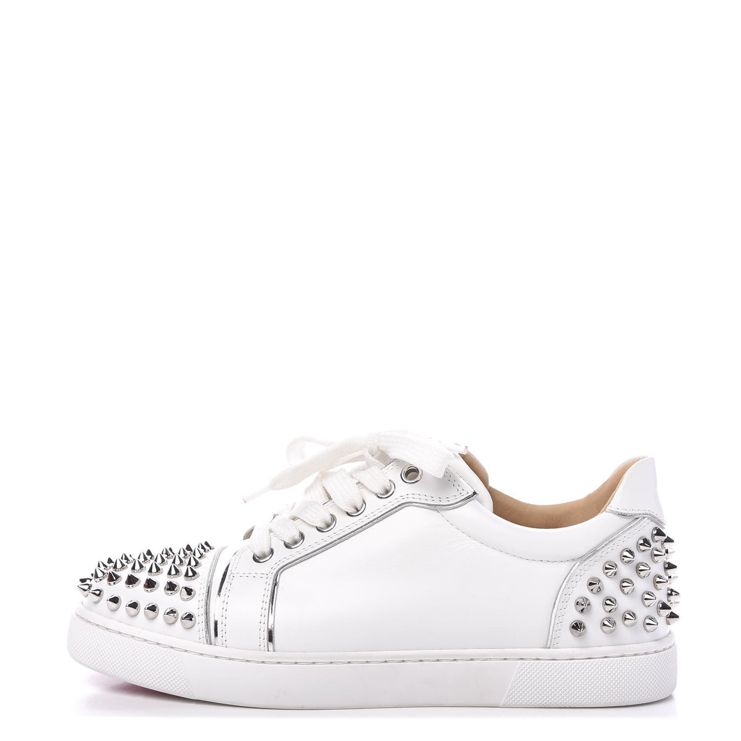 Calfskin Spikes Womens Vieira 2 Flat Sneakers 37 White