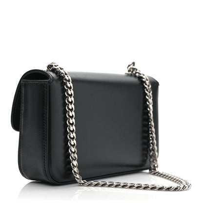 Celine Shiny Calfskin Triomphe Chain Shoulder Bag Black 3 of 10