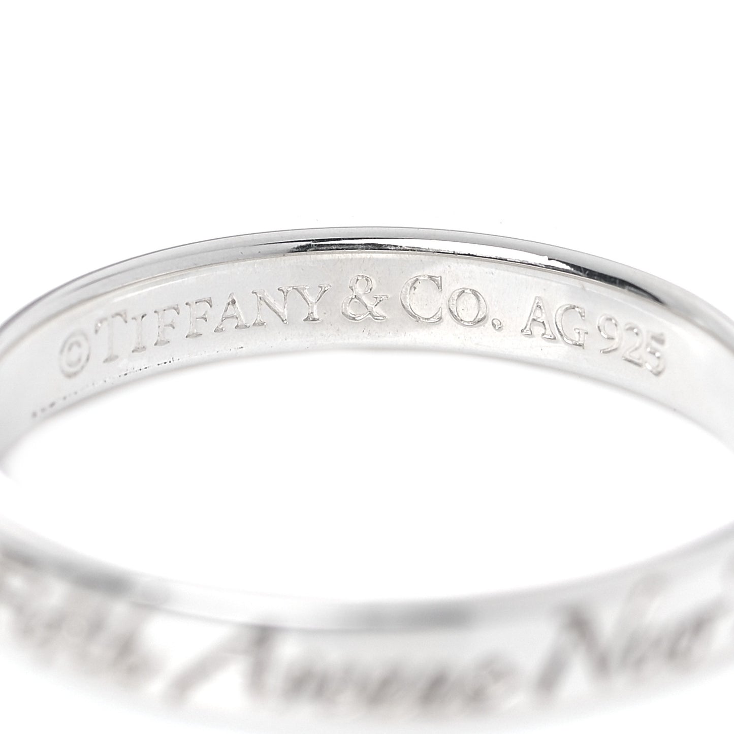 Sterling Silver Notes Narrow Ring 50 5.5