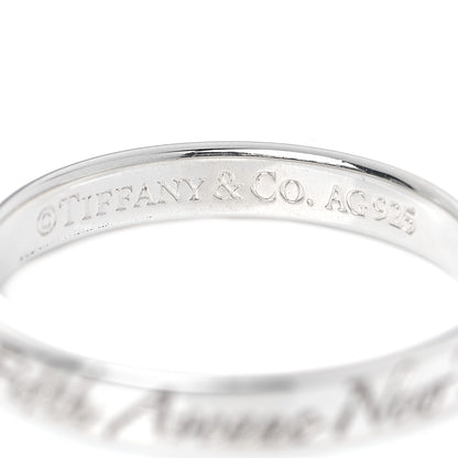 Tiffany Sterling Silver Notes Narrow Ring 50 5.5 4 of 5