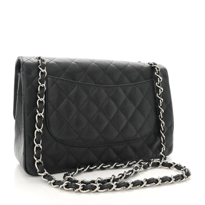 Chanel Caviar Quilted Jumbo Double Flap Black 3 of 10