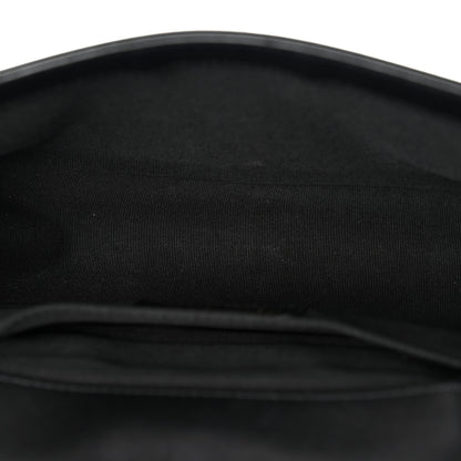 Chanel Lambskin Quilted Crest Embellished Medium Boy Flap Black White Blue 5 of 14