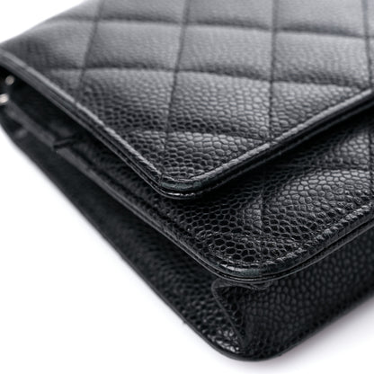 Chanel Caviar Quilted Wallet On Chain WOC Black 12 of 15