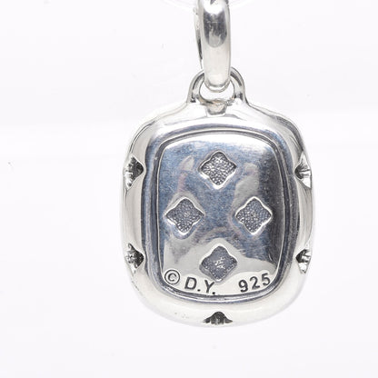 David Yurman Sterling Silver Diamond Blue Topaz Noblesse Enhancer Pendant 3 of 3