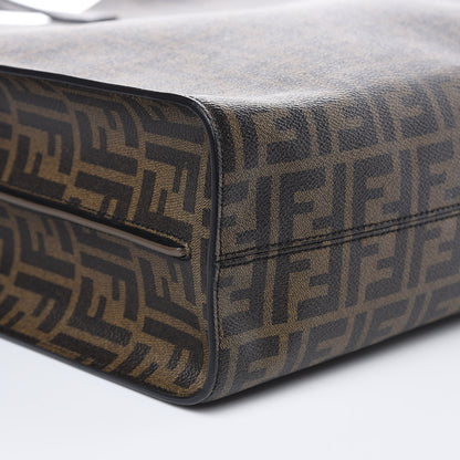 Fendi Zucca Spalmati Vitello Elite Shopping Tote Tobacco Black 8 of 10