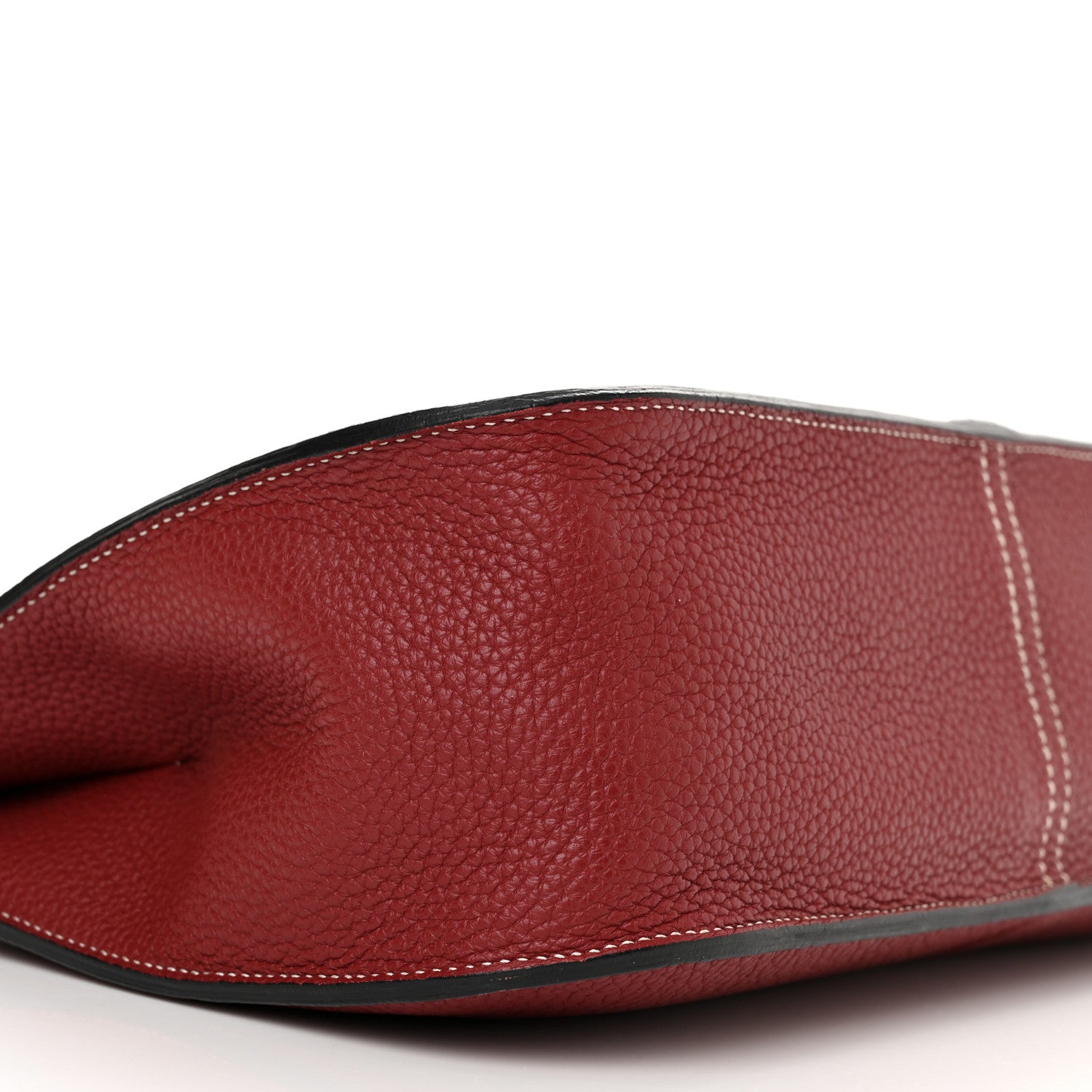 Hermes Taurillon Clemence Halzan 31 GM Rouge Grenat 9 of 12