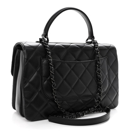 Chanel Lambskin Quilted Medium Trendy CC Flap Dual Handle Bag So Black 3 of 9