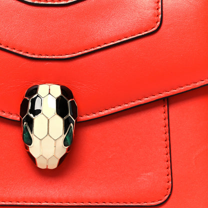Bulgari Calfskin Serpenti Forever Top Handle Red 10 of 13