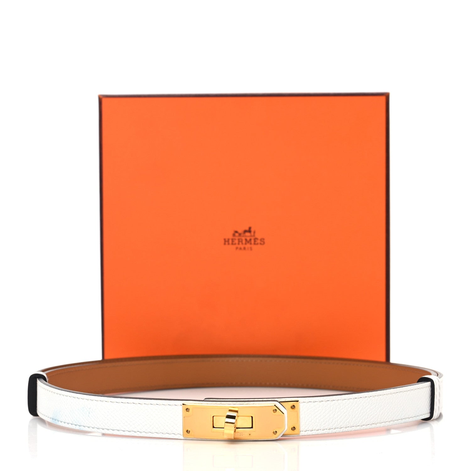 Hermes Epsom Kelly Belt White 4 of 4