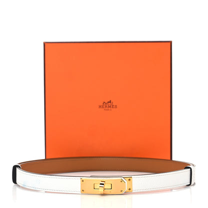 Hermes Epsom Kelly Belt White 4 of 4