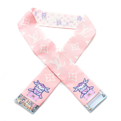 Louis Vuitton Silk Monogram Rodeo Bandeau Rose 1 of 3