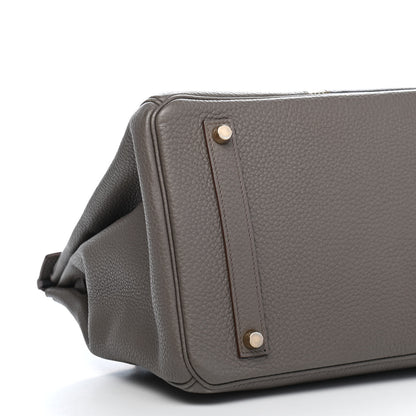 Hermes Taurillon Clemence Lizard Club Birkin 35 Etain Graphite 8 of 10