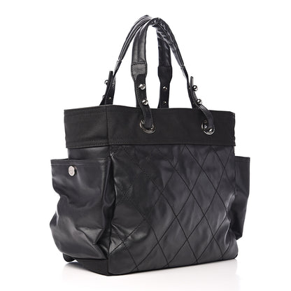 Chanel Coated Canvas Large Paris Biarritz Tote Black 2 of 13