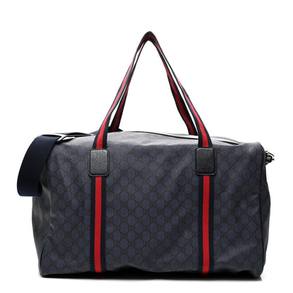 Gucci GG Monogram Medium Web Duffle Bag Dark Blue 1 of 9