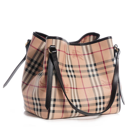 Burberry Haymarket Check Small Canterbury Tote Chocolate 5 of 12