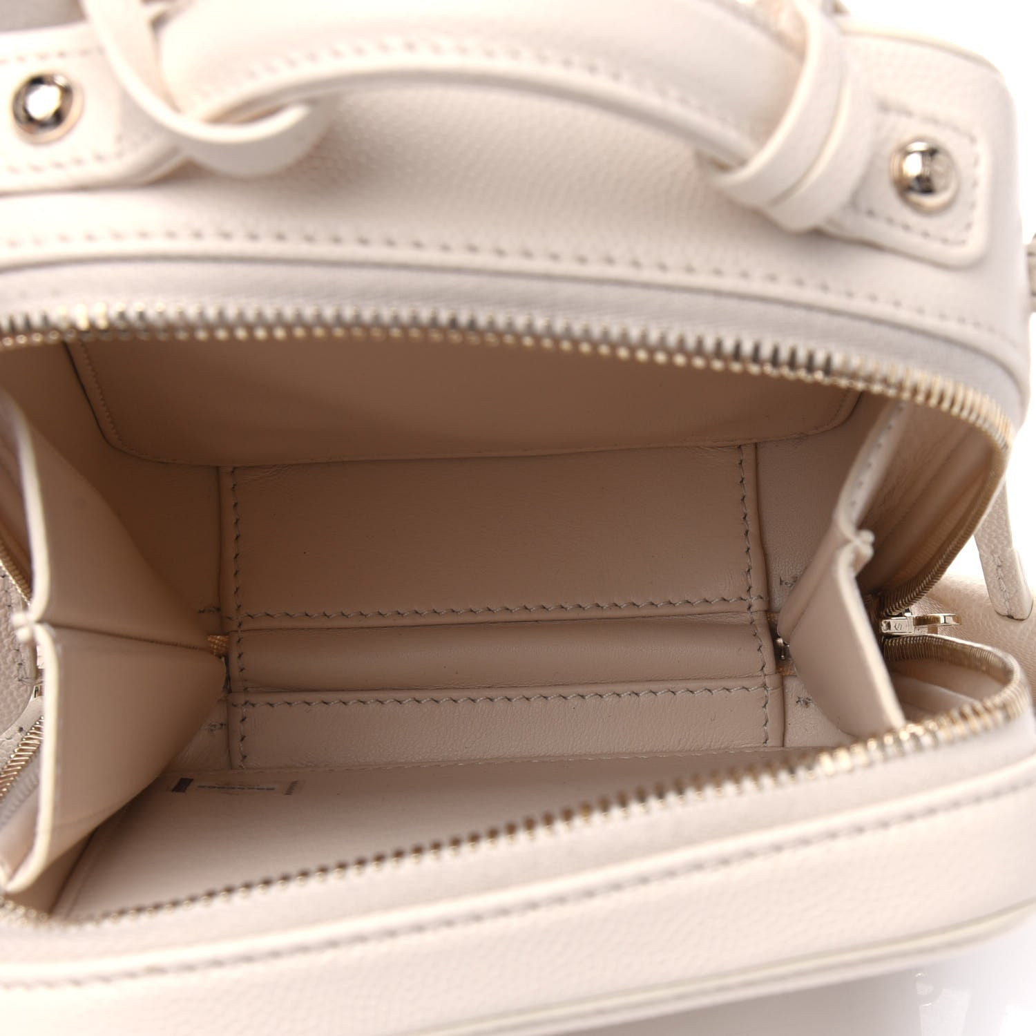 Chanel Caviar Quilted CC North South Filigree Vanity Case Light Beige 7 of 15