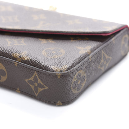 Louis Vuitton Monogram Pochette Felicie Chain Wallet Fuchsia 8 of 9