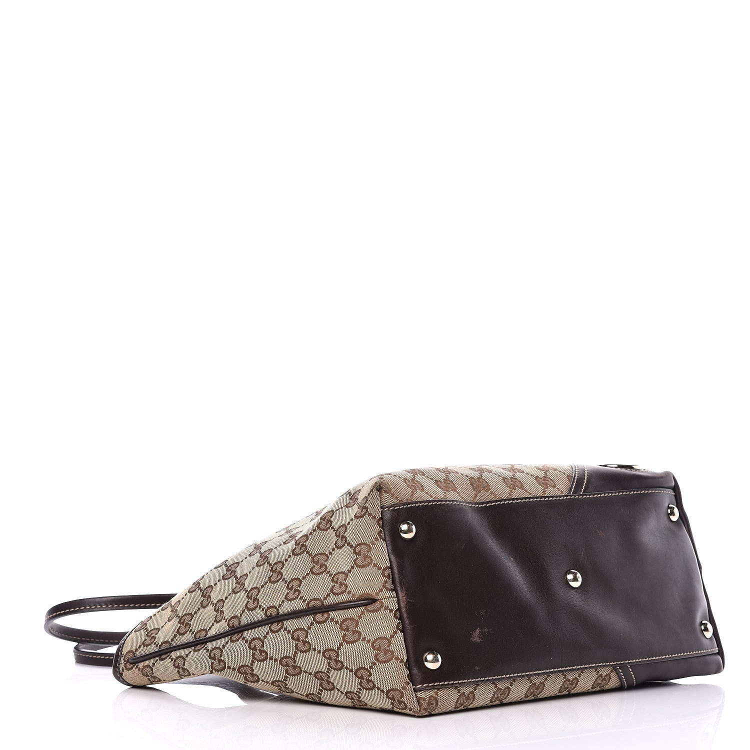 Gucci Monogram Medium New Britt Tote Brown 4 of 19
