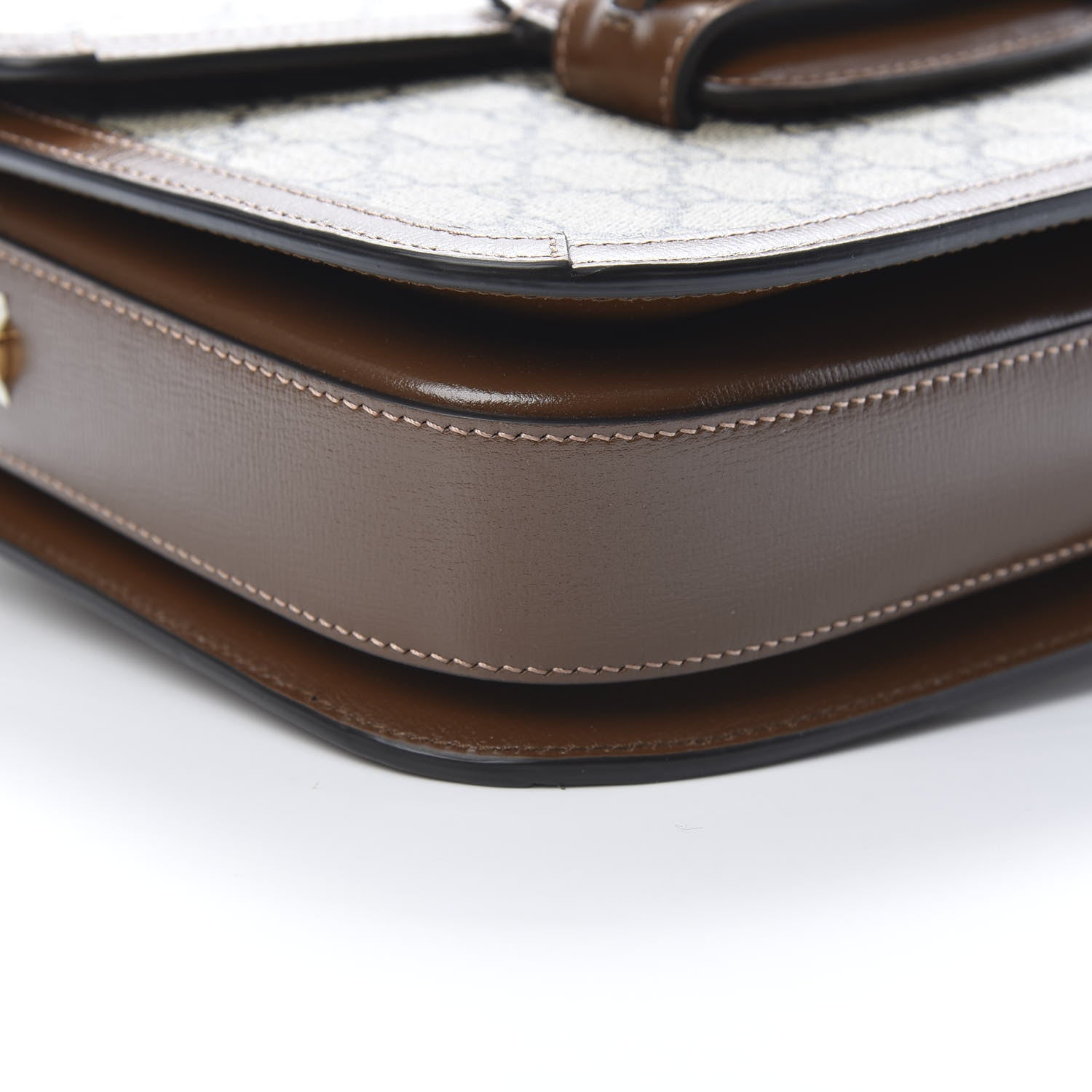 Gucci GG Supreme Monogram Horsebit 1955 Shoulder Bag Beige Brown Sugar 8 of 10