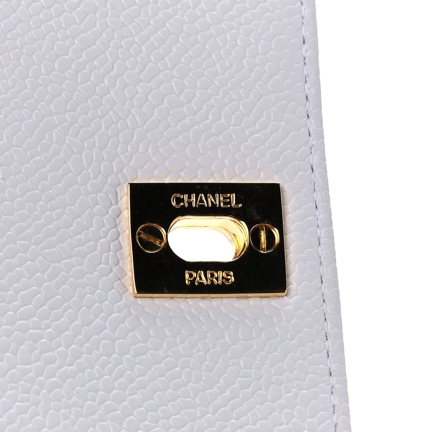 Chanel Caviar Flap Shoulder Bag White 8 of 12