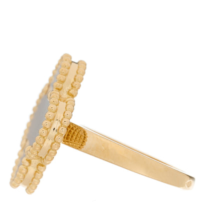 Van Cleef & Arpels 18K Yellow Gold Mother of Pearl Magic Alhambra Ring 52 6 4 of 6
