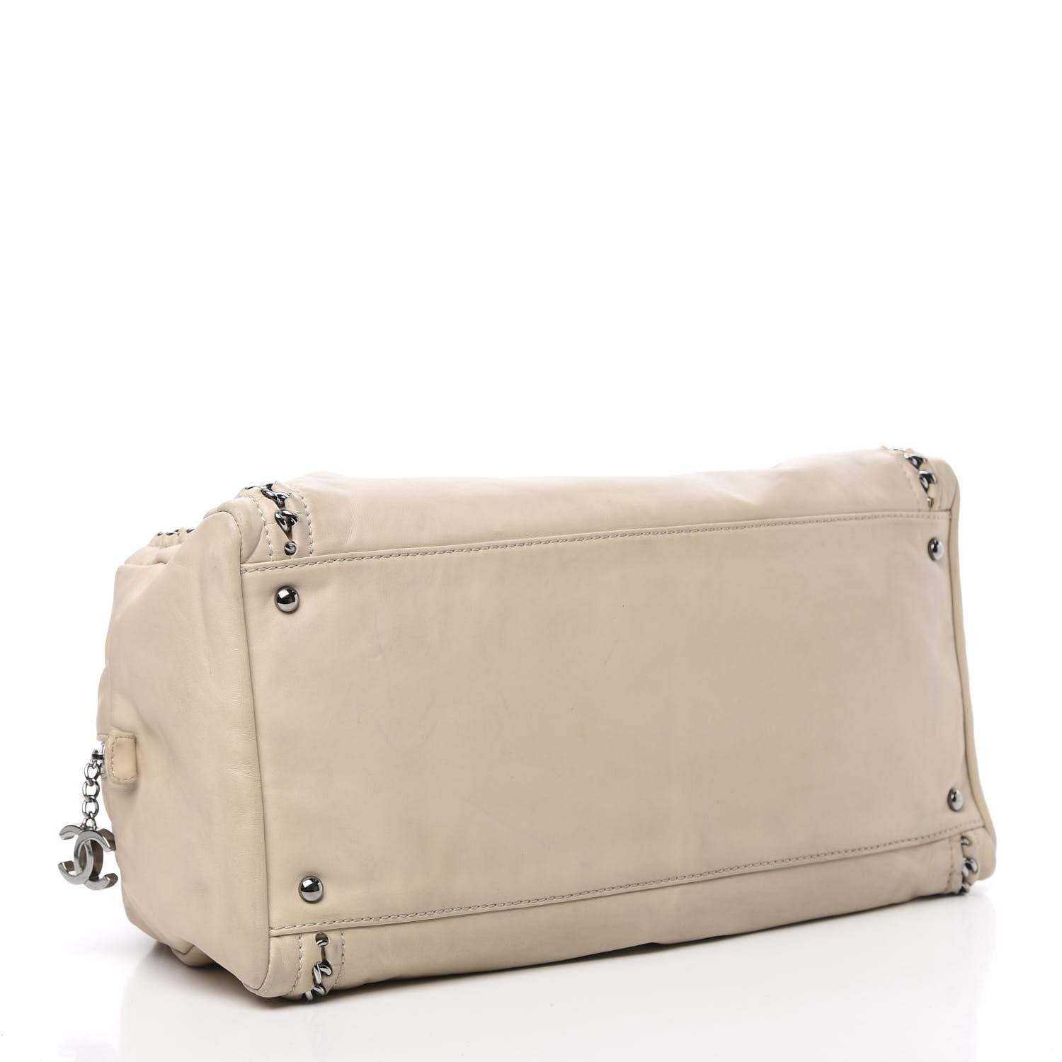 Chanel Smooth Calfskin Large Luxe Ligne Bowler Light Beige 4 of 16