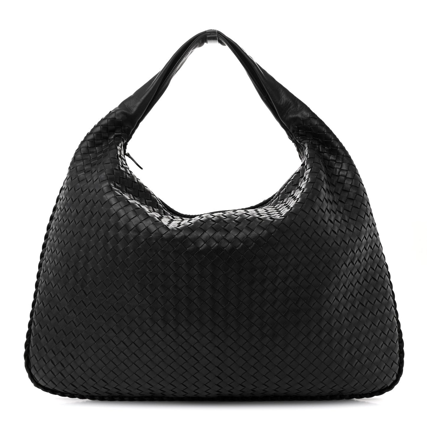 Nappa Intrecciato Large Veneta Hobo Black