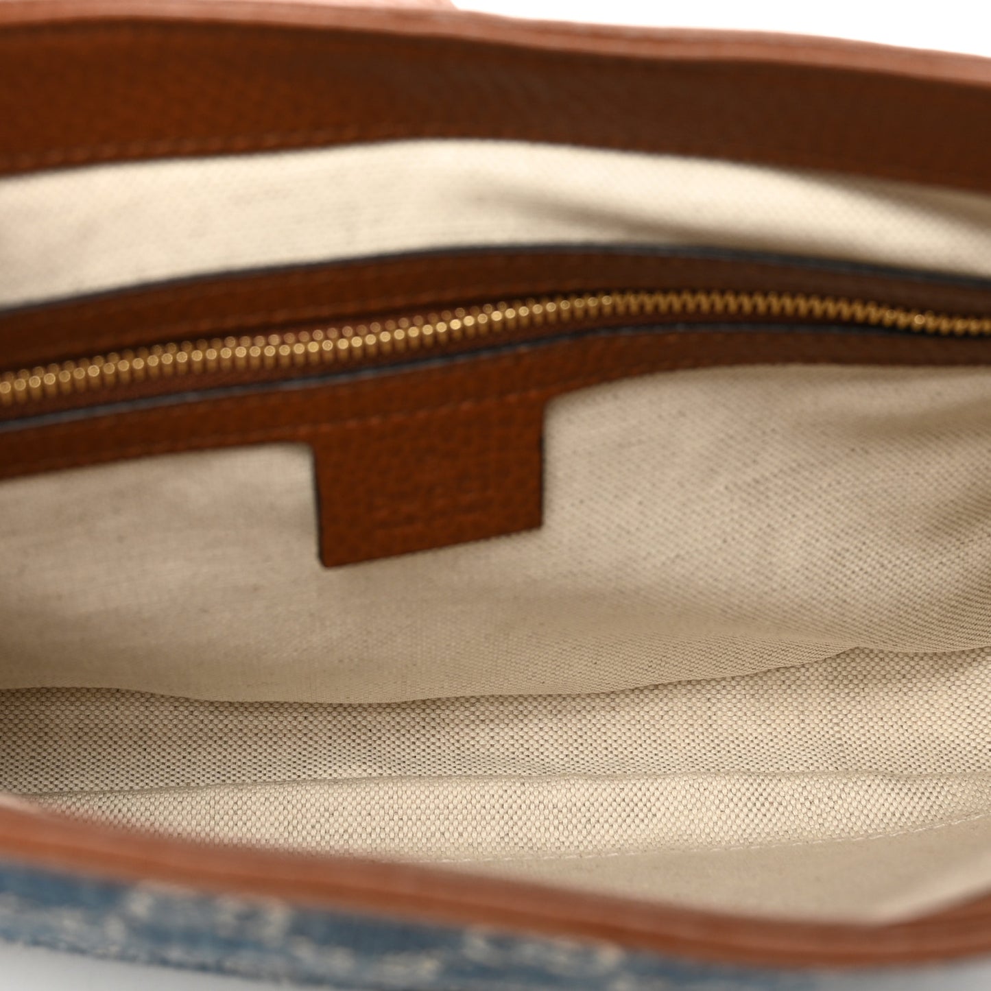 New Denim GG Monogram Calfskin Small Jackie 1961 Hobo Blue Tea Cuir