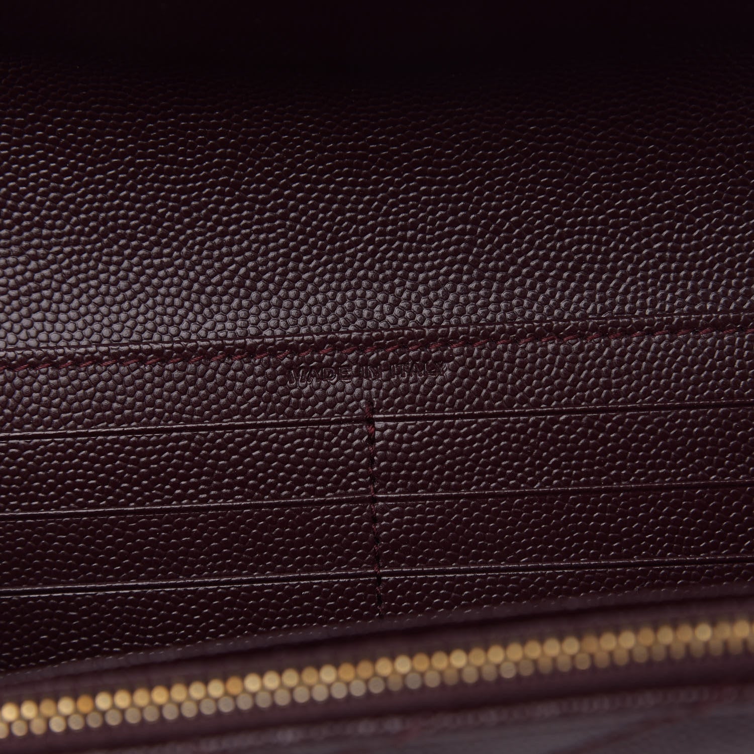 Saint Laurent Calfskin Matelasse Chevron Monogram Flap Wallet Amaranto 7 of 7