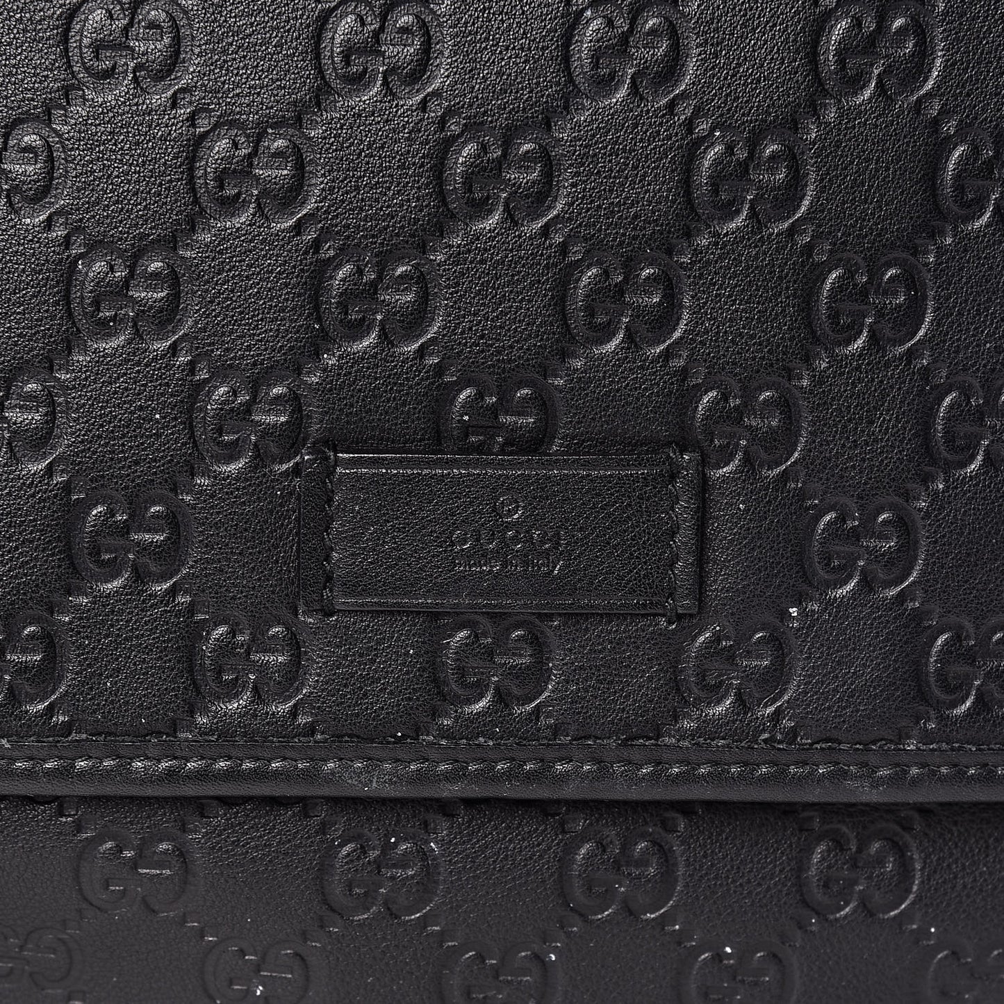 Guccissima Medium Flap Messenger Bag Black