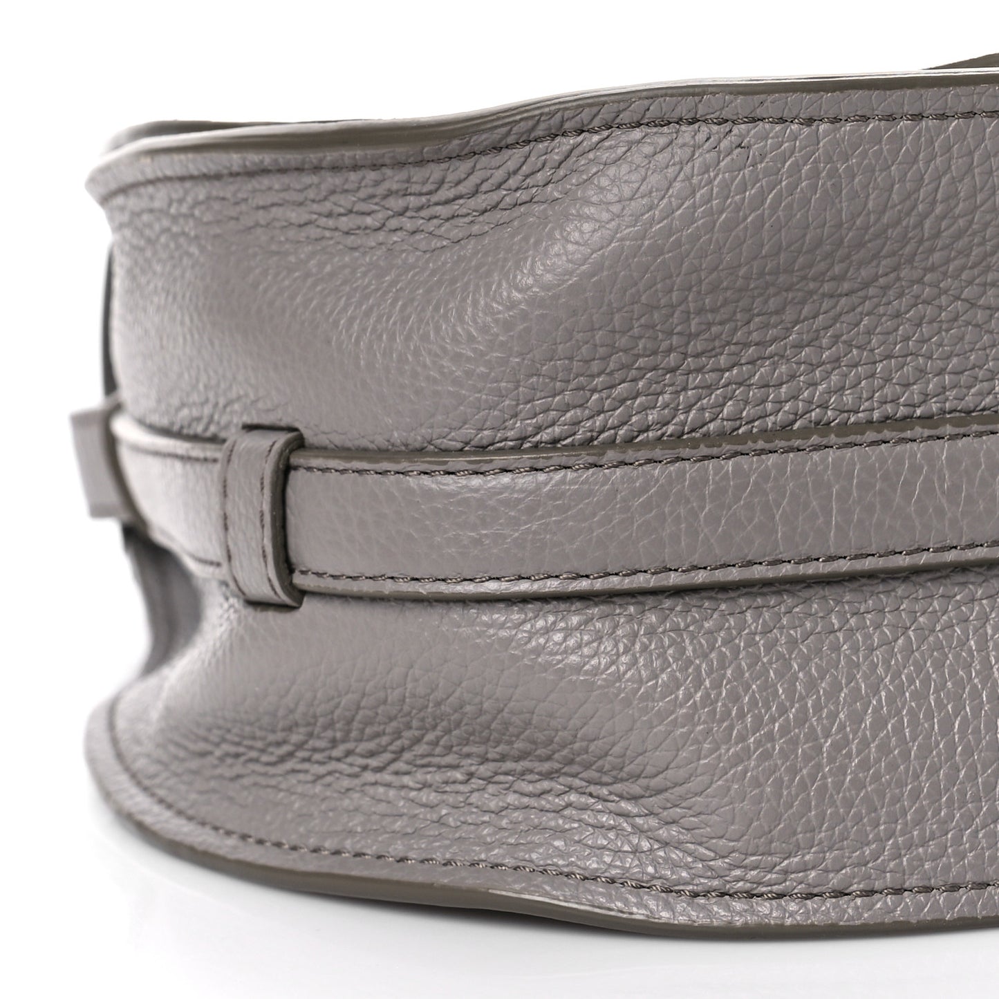Calfskin Medium Marcie Round Crossbody Bag Cashmere Grey