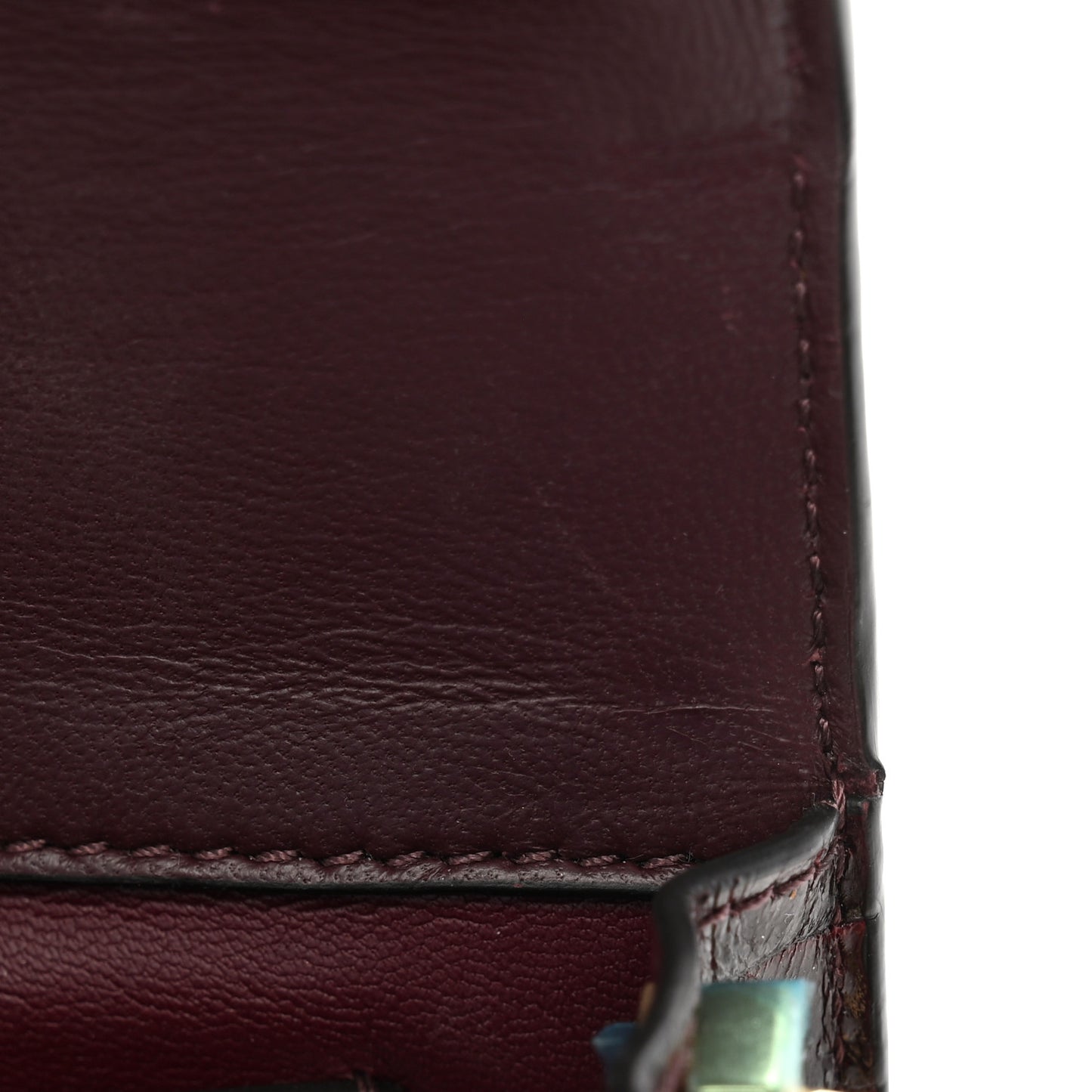 Calfskin Crocodile Embossed Eden Bag Eggplant