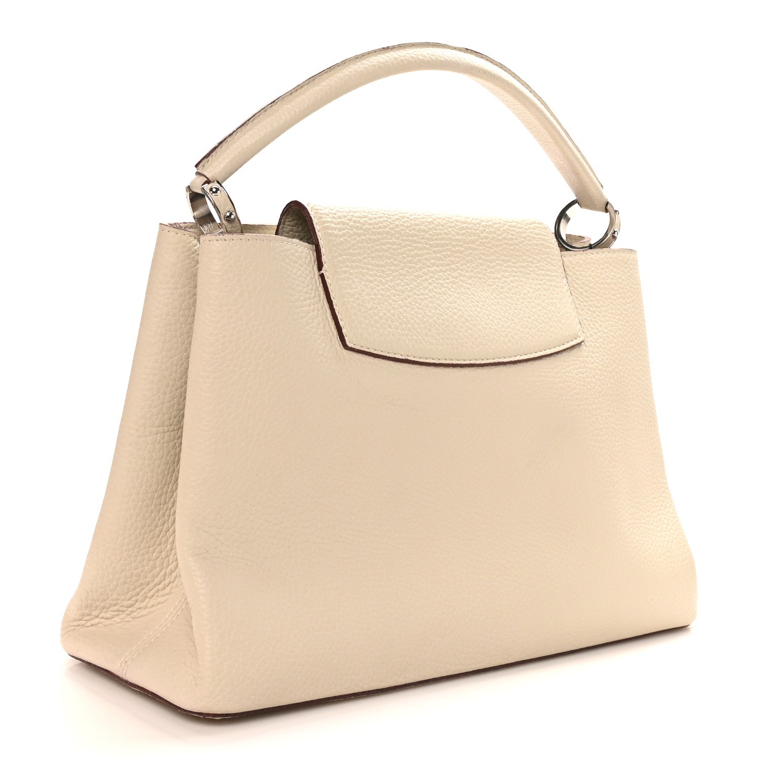 Louis Vuitton Taurillon Capucines MM Blanc Casse 3 of 9