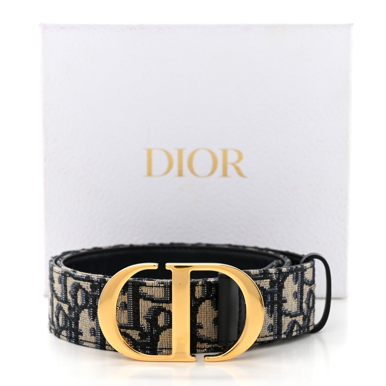 Christian Dior Oblique 30 Montaigne 35mm Belt 75 30 Blue 7 of 7