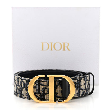 Christian Dior Oblique 30 Montaigne 35mm Belt 75 30 Blue 7 of 7