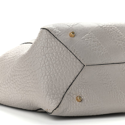 Burberry Signature Grain Calfskin Check Embossed Small Canterbury Tote Stone White 10 of 12