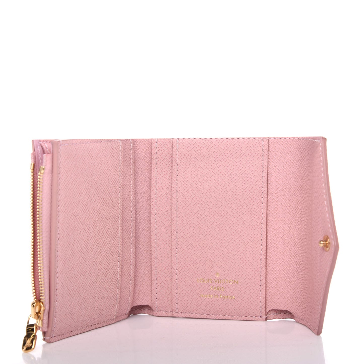 Damier Azur Studded Zoe Wallet Rose Ballerine