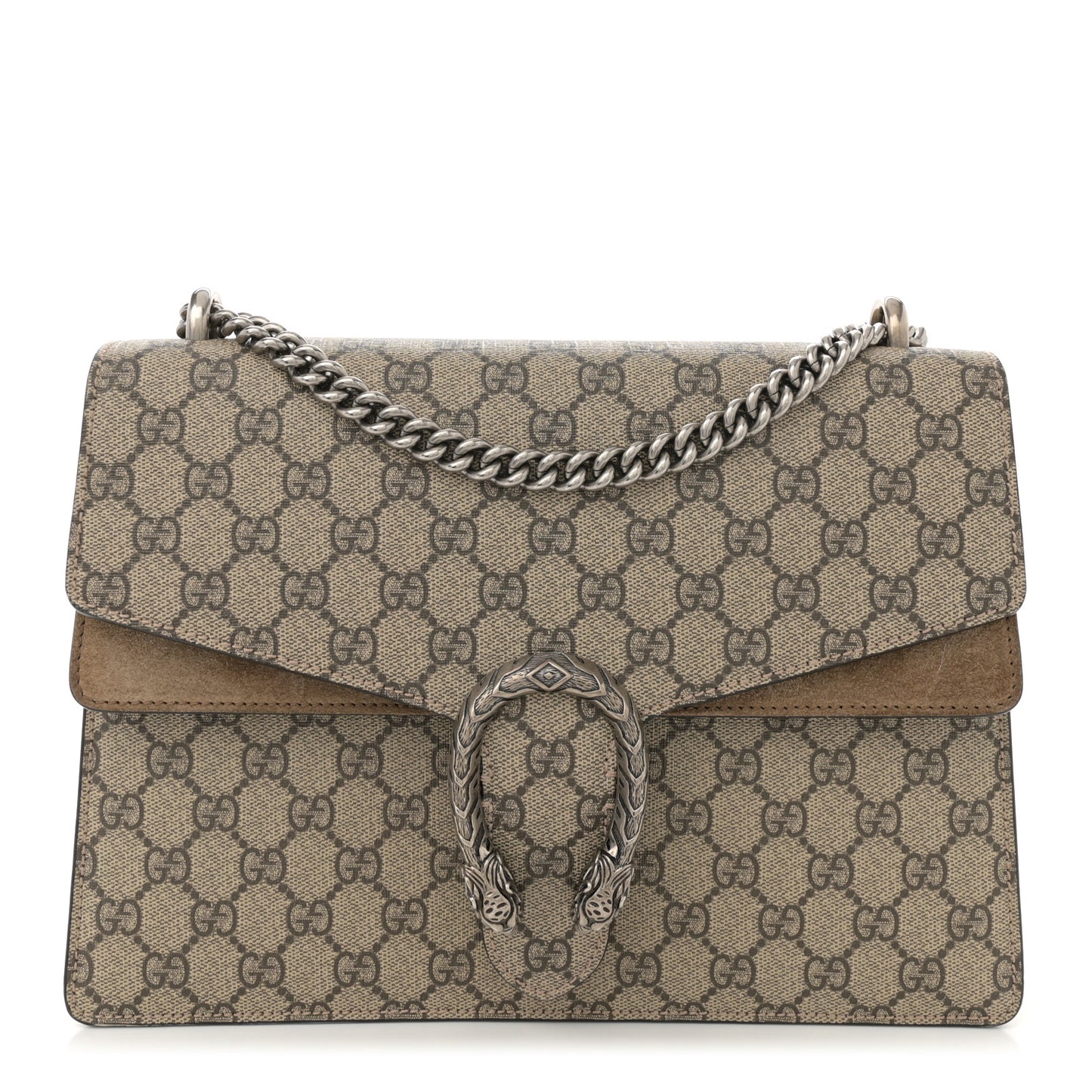 GG Supreme Monogram Medium Dionysus Shoulder Bag Taupe