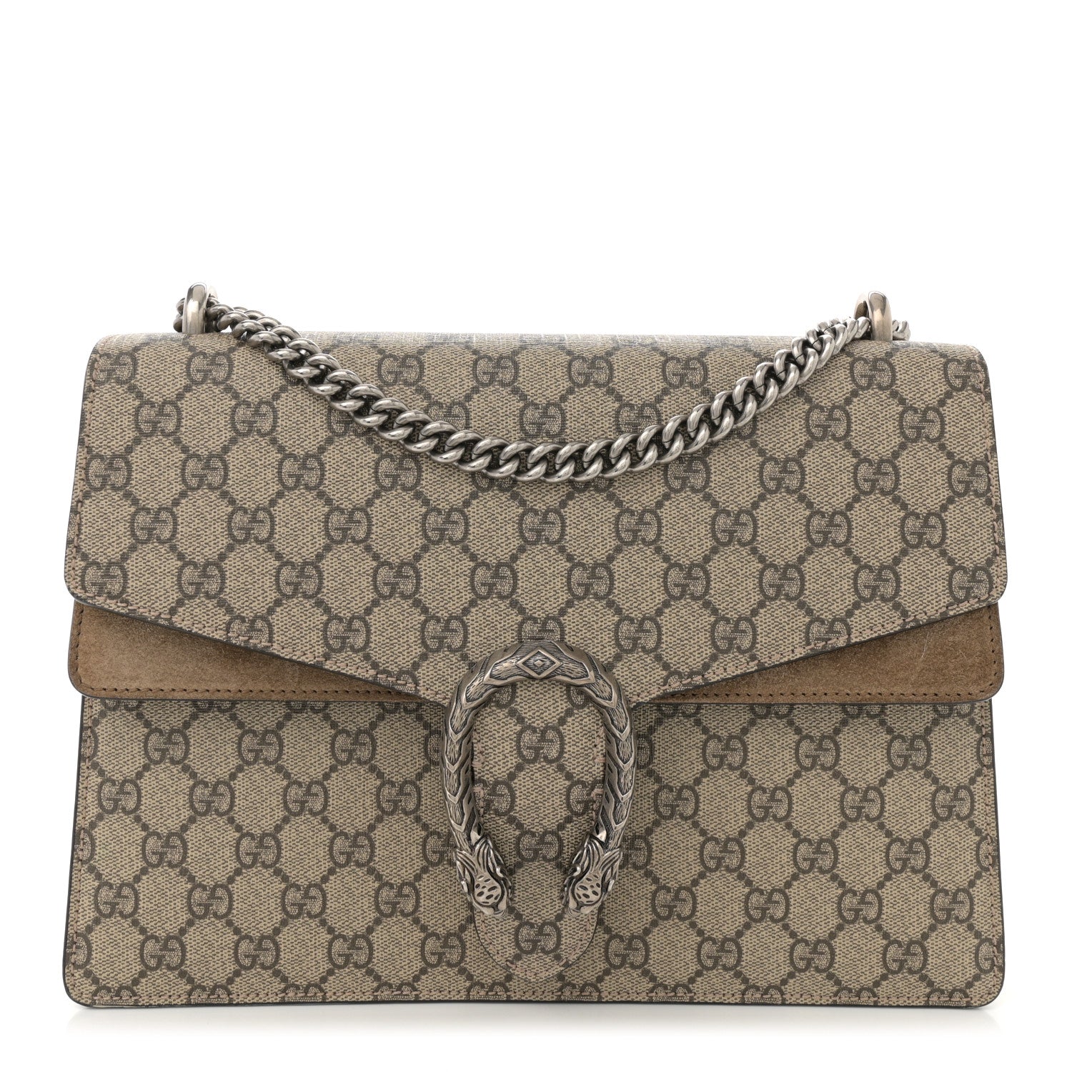Gucci GG Supreme Monogram Medium Dionysus Shoulder Bag Taupe 1 of 12